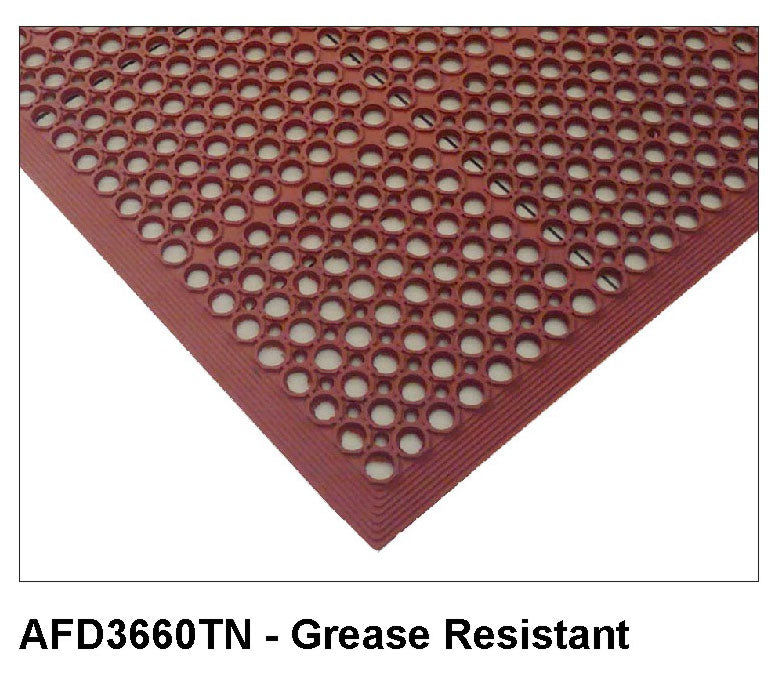 Anti-Fatigue Beveled Edge Mat - Economy Red