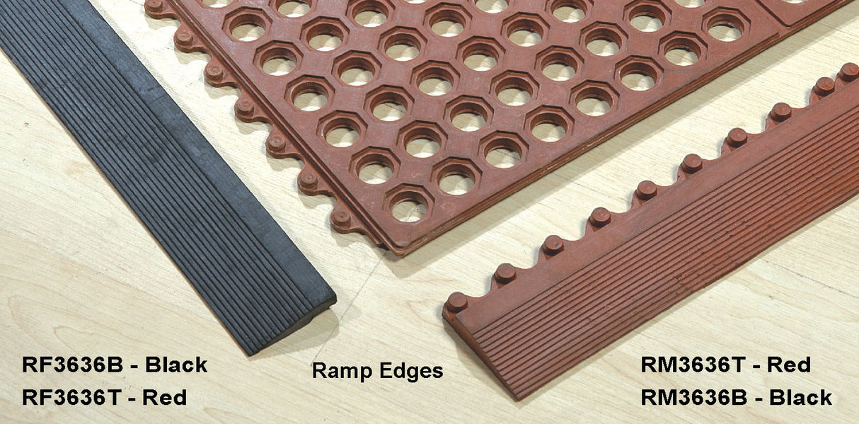 Anti-Fatigue Mat Modular Interlocking - ramp edges