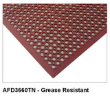 Anti-Fatigue Beveled Edge Mat - Economy Red