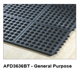Anti-Fatigue Mat Modular Interlocking - Black