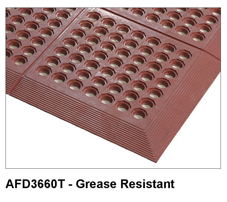Anti-Fatigue Beveled Edge Mat - Premium Red